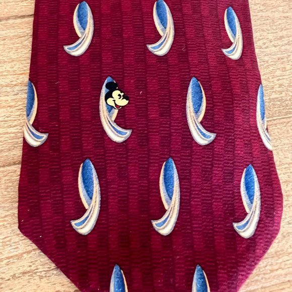 Vintage Mickey Silk Tie - Hidden Mickey Mouse - Picture 2 of 6